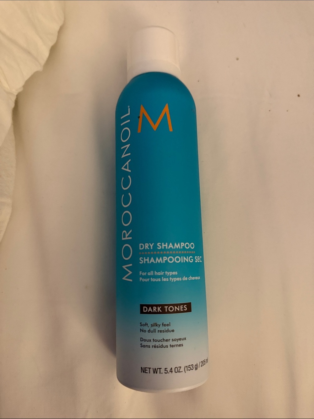 Moroccanoil Dry Shampoo Bottle - Teal with White Cap and Orange Logo